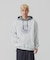 PATTERN BLOCKED HOODED SWEATSHIRT