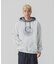 PATTERN BLOCKED HOODED SWEATSHIRT
