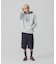PATTERN BLOCKED HOODED SWEATSHIRT