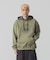 PATTERN BLOCKED HOODED SWEATSHIRT