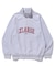 STRIPED RIB HALF ZIP SWEATSHIRT