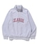 STRIPED RIB HALF ZIP SWEATSHIRT