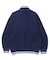 STRIPED RIB HALF ZIP SWEATSHIRT