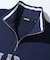 STRIPED RIB HALF ZIP SWEATSHIRT