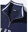 STRIPED RIB HALF ZIP SWEATSHIRT