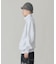 STRIPED RIB HALF ZIP SWEATSHIRT