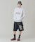 STRIPED RIB HALF ZIP SWEATSHIRT