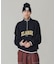 STRIPED RIB HALF ZIP SWEATSHIRT