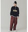 STRIPED RIB HALF ZIP SWEATSHIRT