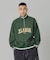 STRIPED RIB HALF ZIP SWEATSHIRT
