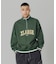 STRIPED RIB HALF ZIP SWEATSHIRT