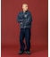PANELED DENIM PANTS