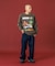 PANELED DENIM PANTS