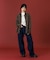 PANELED DENIM PANTS