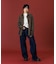 PANELED DENIM PANTS