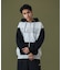 COLOR BLOCK ZIP HOODED SWEATSHIRT