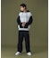 COLOR BLOCK ZIP HOODED SWEATSHIRT
