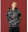 CAMO ZIP UP HOODED SWEATSHIRT