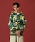 CAMO ZIP UP HOODED SWEATSHIRT