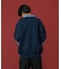 DENIM COLLAR HALF ZIP SWEATSHIRT