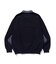 DENIM COLLAR HALF ZIP SWEATSHIRT