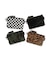 COW FUR COATED COIN AND CARD CASE
