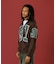 JACQUARD BARBED WIRE ZIP KNIT