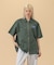 ZIP UP S/S WORK SHIRT
