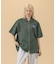 ZIP UP S/S WORK SHIRT