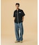 ZIP UP S/S WORK SHIRT