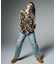 JACQUARD KNIT ZIP UP HOODIE