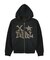 JACQUARD KNIT ZIP UP HOODIE