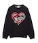 HEART LOGO JACQUARD KNIT TOP