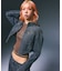 ZIP UP STAND COLLAR DENIM JACKET