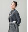 ZIP UP STAND COLLAR DENIM JACKET