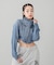 ZIP UP STAND COLLAR DENIM JACKET
