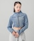 ZIP UP STAND COLLAR DENIM JACKET