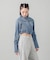 ZIP UP STAND COLLAR DENIM JACKET
