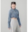 ZIP UP STAND COLLAR DENIM JACKET