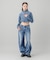 ZIP UP STAND COLLAR DENIM JACKET