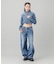ZIP UP STAND COLLAR DENIM JACKET