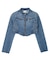ZIP UP STAND COLLAR DENIM JACKET
