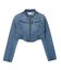 ZIP UP STAND COLLAR DENIM JACKET