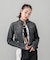 ZIP UP STAND COLLAR DENIM JACKET