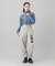 ZIP UP STAND COLLAR DENIM JACKET