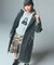 FADED STAND COLLAR LONG COAT