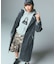 FADED STAND COLLAR LONG COAT