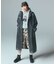 FADED STAND COLLAR LONG COAT