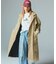 FADED STAND COLLAR LONG COAT