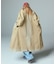 FADED STAND COLLAR LONG COAT